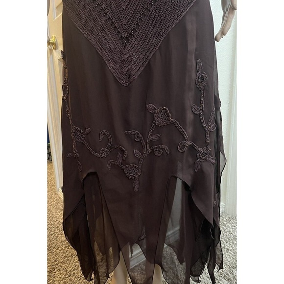 Kroshetta Papillon Womens Beaded Crochet Gown Large Hand Made Embroidered‎ - Picture 8 of 16